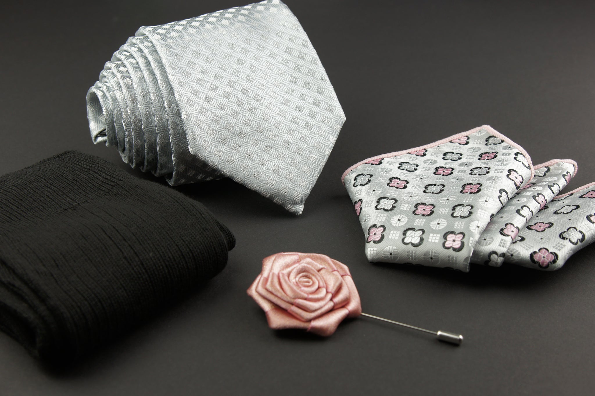 Set cadou barbati Quattuor Griseo-Rosa