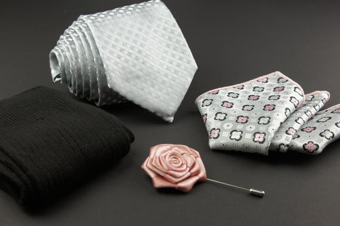 Set cadou barbati Quattuor Griseo-Rosa