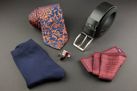 Set cadou barbati Quinque Burgundia